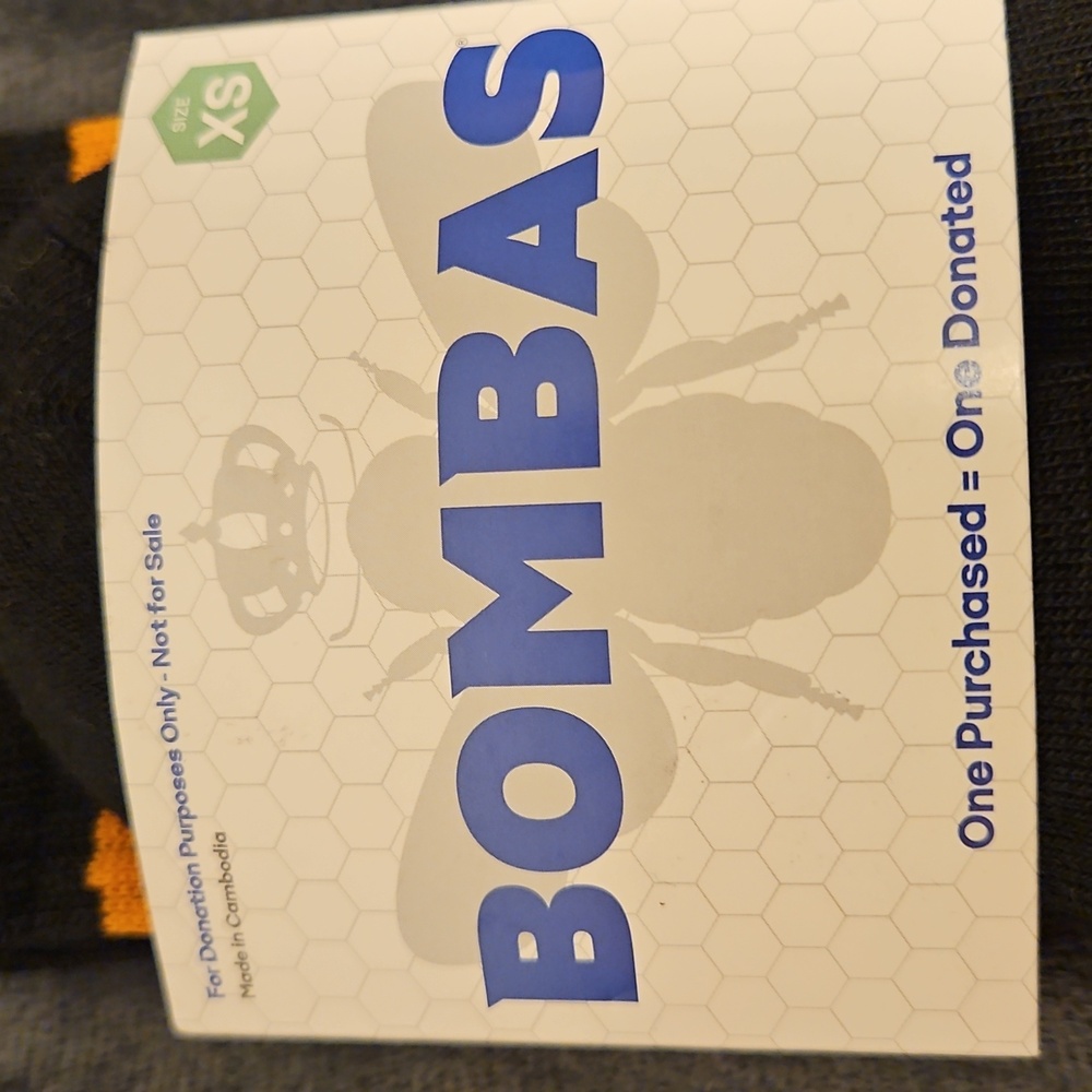 NWT Bombas Black Honeycomb Arch Support Stay Up Reinforced Socks Sz. XS - Picture 4 of 4